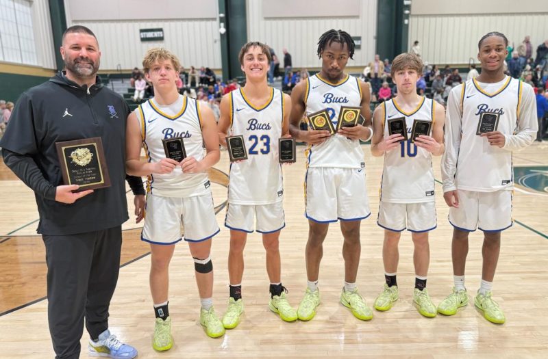 District Tournament MVP Caleb Hardaway and All-Tournament Team